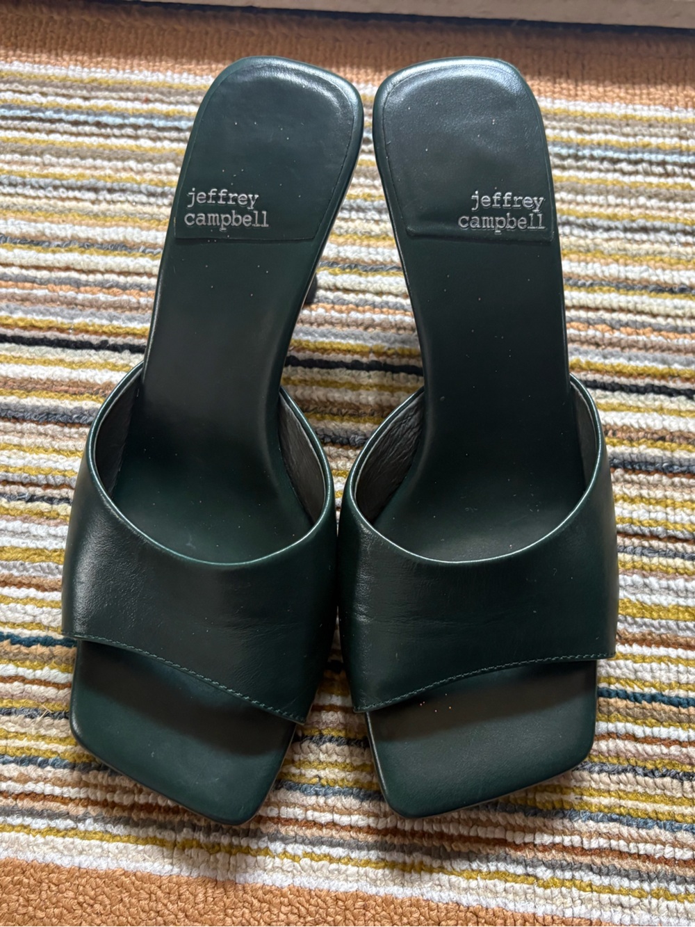 Jeffery Campbell Mule Sandal with Kitten Heels Size 6.5 Color Green